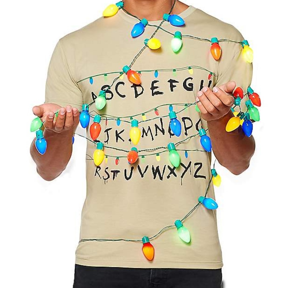 ✨NEW✨ Netflix Stranger Things Christmas Lights Tee